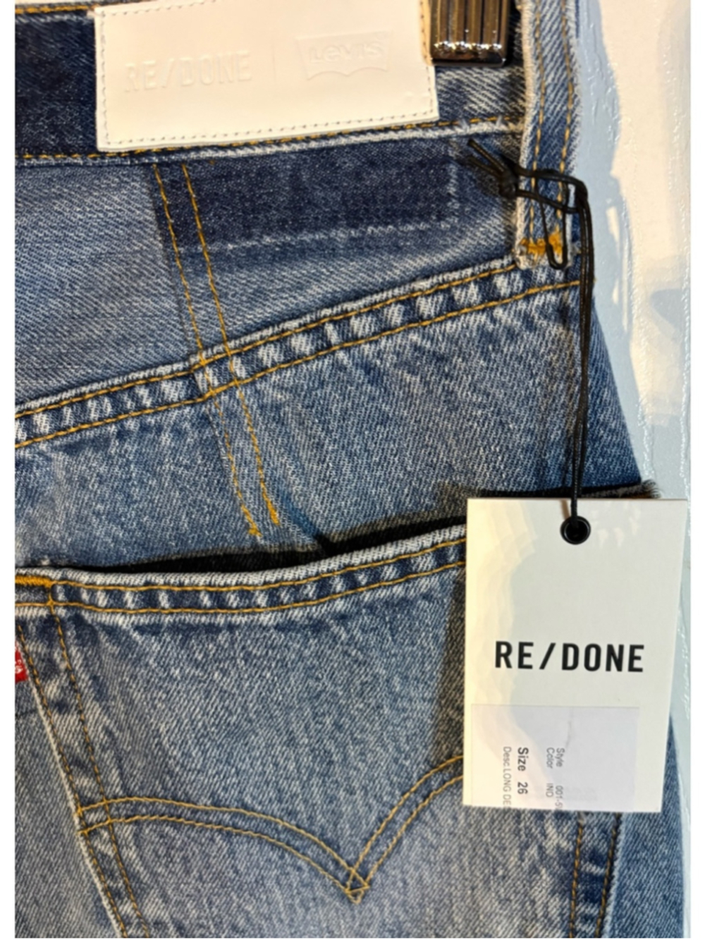 RE/DONE NWT Deconstructed Denim Maxi Skirt in Sz 26 - Picture 6 of 9
